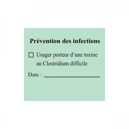 INFECTION PREVENTION - USER WITH CLOSTRIDIUM DIFFICILE TOXIN