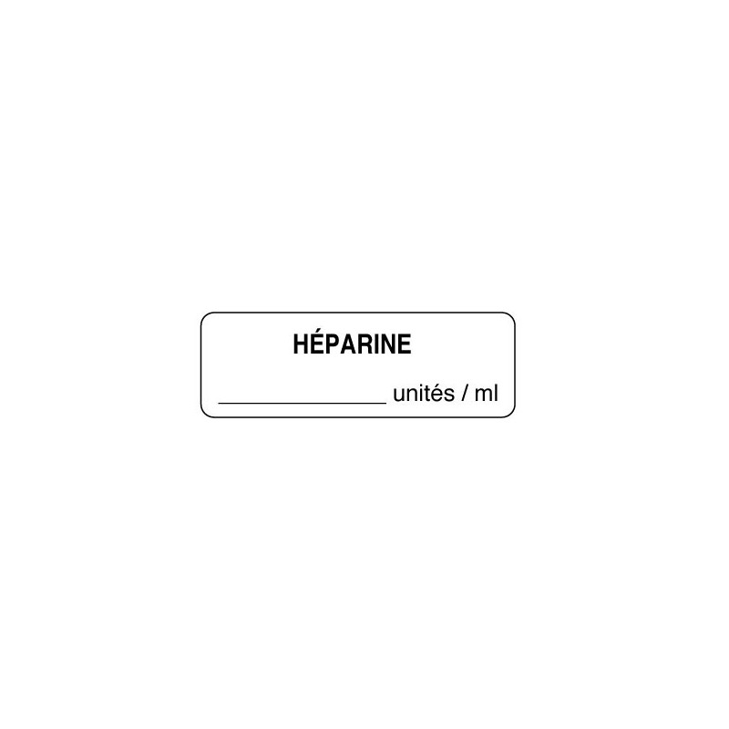 HEPARINE UNITÉS/ML